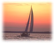Sunset sailing photo